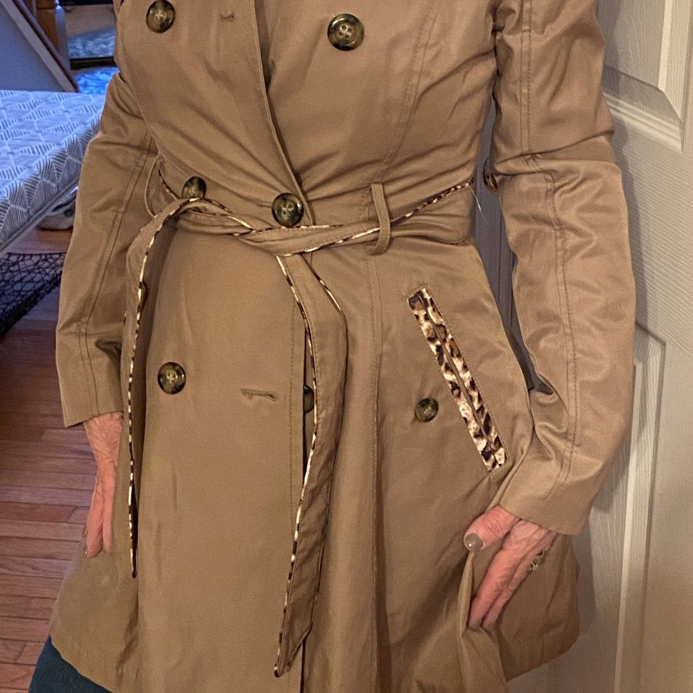 Betsey Johnson Trench Style Lace up Jacket